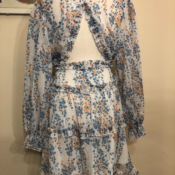 Long Sleeve Floral Mini Dress - Picture 7 of 12